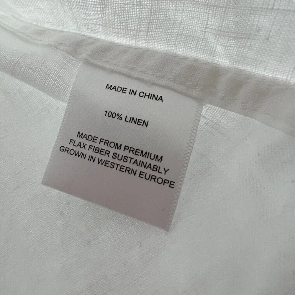 Quince Men's White European Linen Long Sleeve Shirt sz S NWT Button Down - Picture 5 of 6